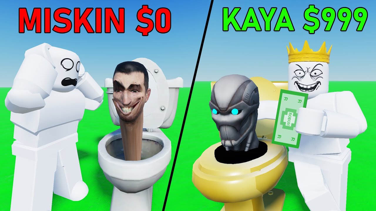 ROBLOX MISKIN JADI KAYA 🤑... (VERSI TOILET)