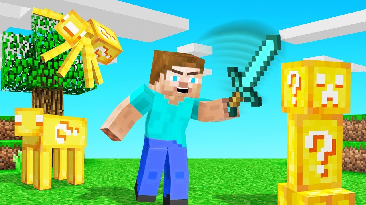 MINECRAFT But All Mobs Are LUCKY BLOCKS! (unlucky)