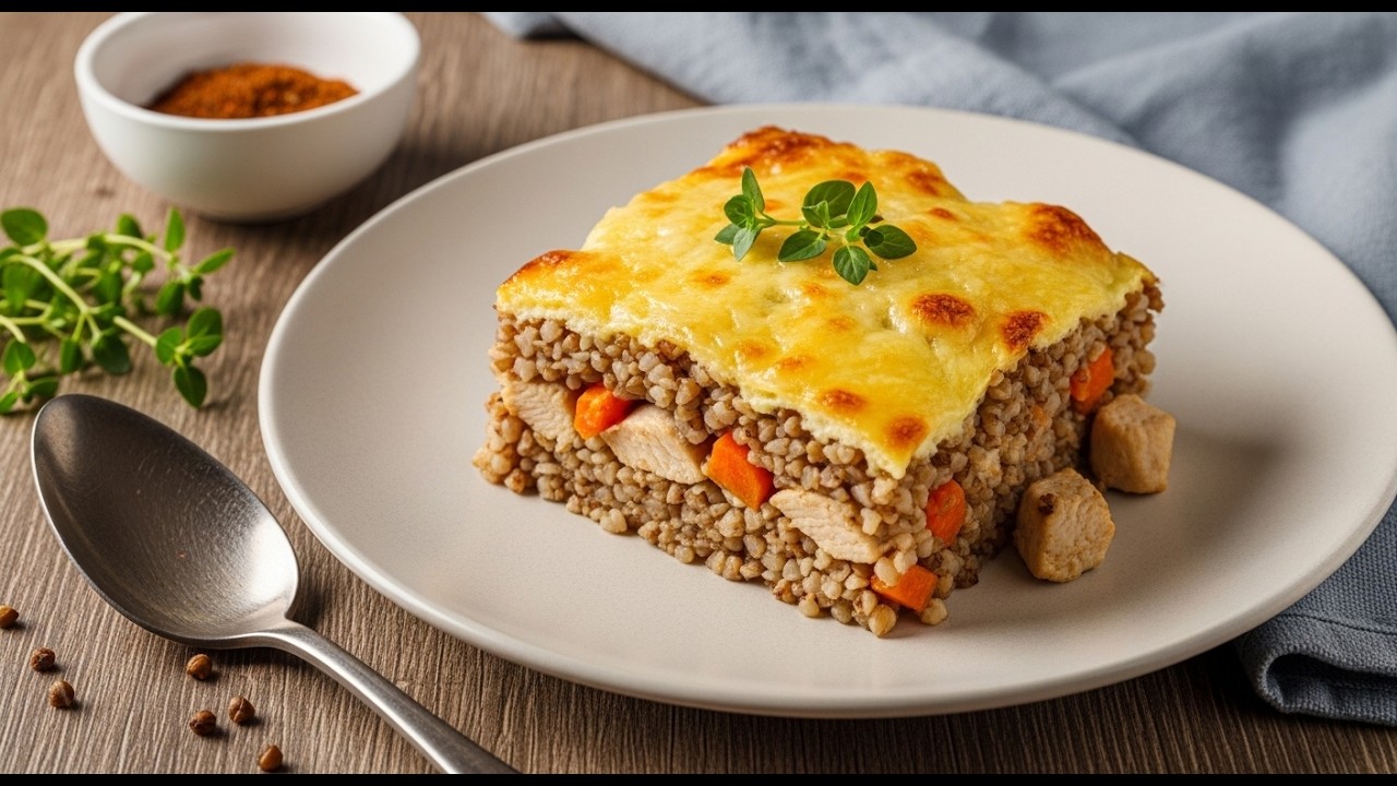 Вы забудете про обычную гречку! Гречка по французски с курицей и сыром — сытно, просто и без лишней