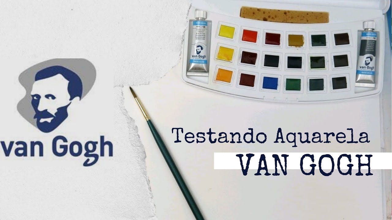 Testando AQUARELA VAN GOGH | Resenha | Unboxing | Review watercolor Van Gogh