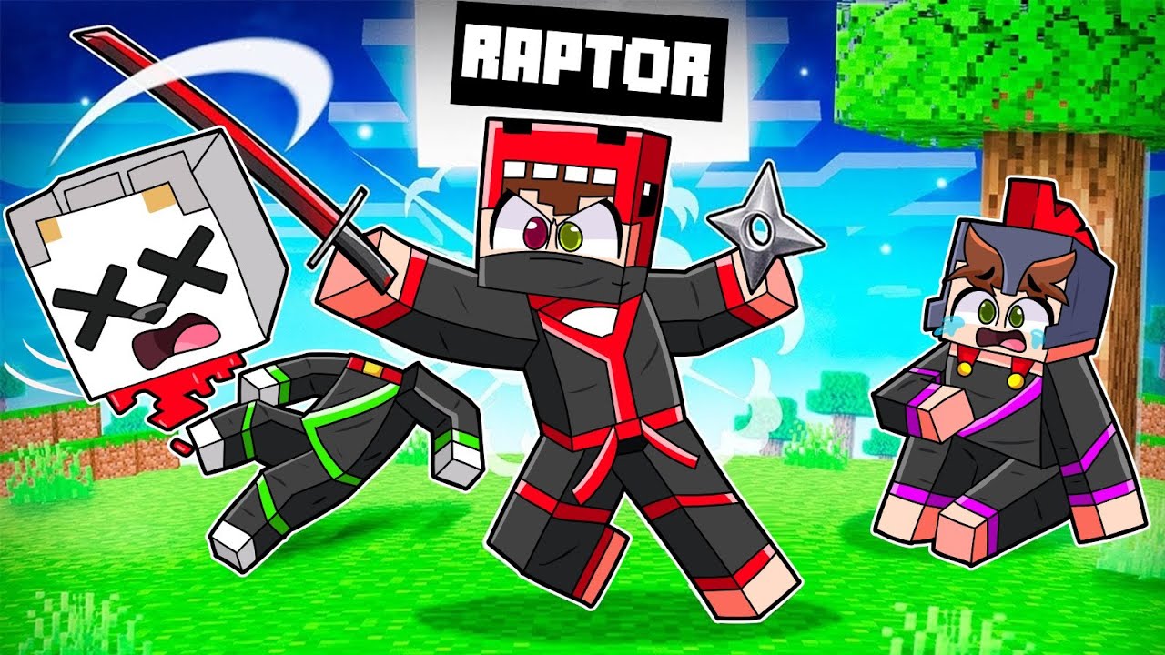 Jugando como NINJA PROTECTOR en Minecraft! 🥷 SOY un NINJA EN MINECRAFT Raptorgamer