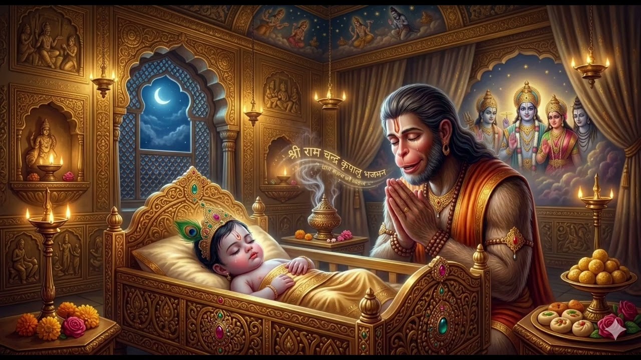 हनुमान गाये राम लोरी 🙏 | Hanuman Sings Lullaby for Ram | Emotional Hanuman Ram Bhajan | 