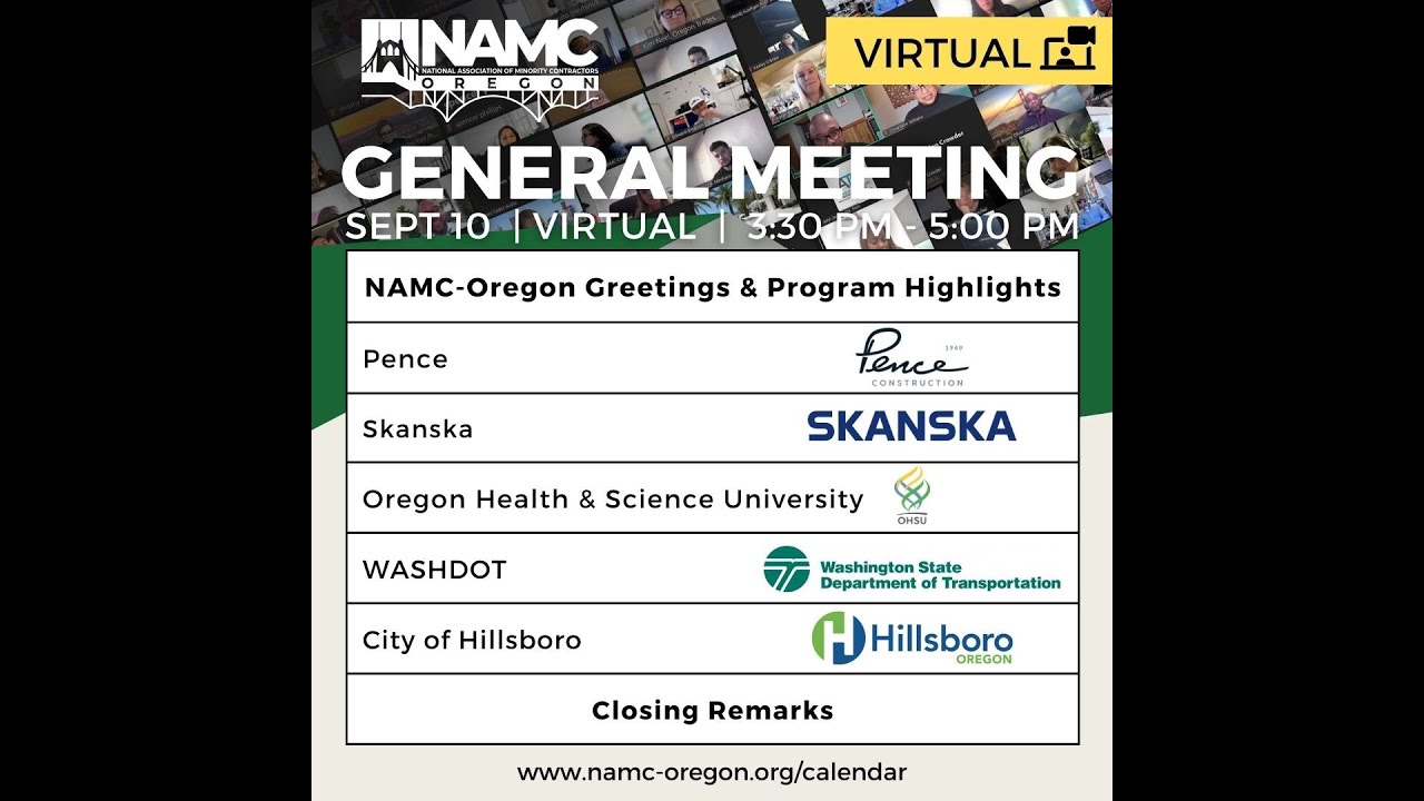 2025 NAMC-Oregon September VIRTUAL General Meeting