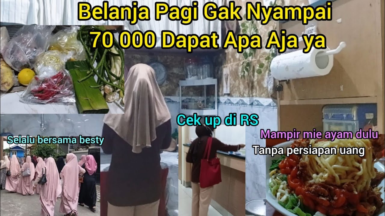 Daily Vlog//Belanja Pagi Tidak Sampai 70 000 Dapat apa//Pulang Ngaji Ngemie Tanpa  Punya Uang.