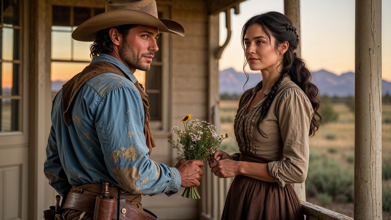 They Said She’d Never Love Again, Until The Cowboy Brought Wildflowers To Her Porch