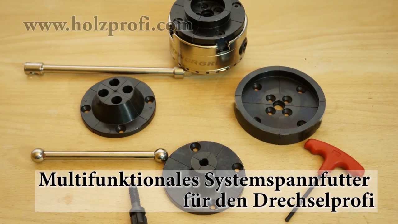 Ausbaubares Systemspannfutter, Drechselzubehör HS-DW100, 4 Backen Futter zum Drechseln
