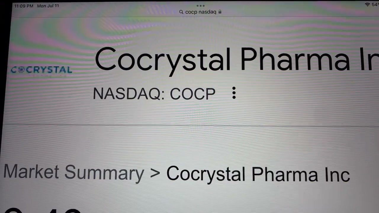 🔴 Cocrystal Pharma Inc. COCP Stock Trading Facts 🔴