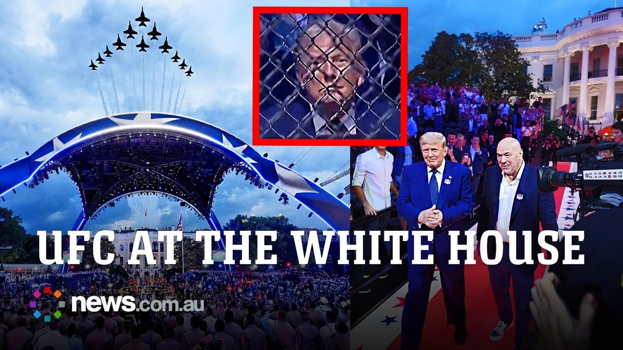 Trump hosts UFC cage fights on White House lawn