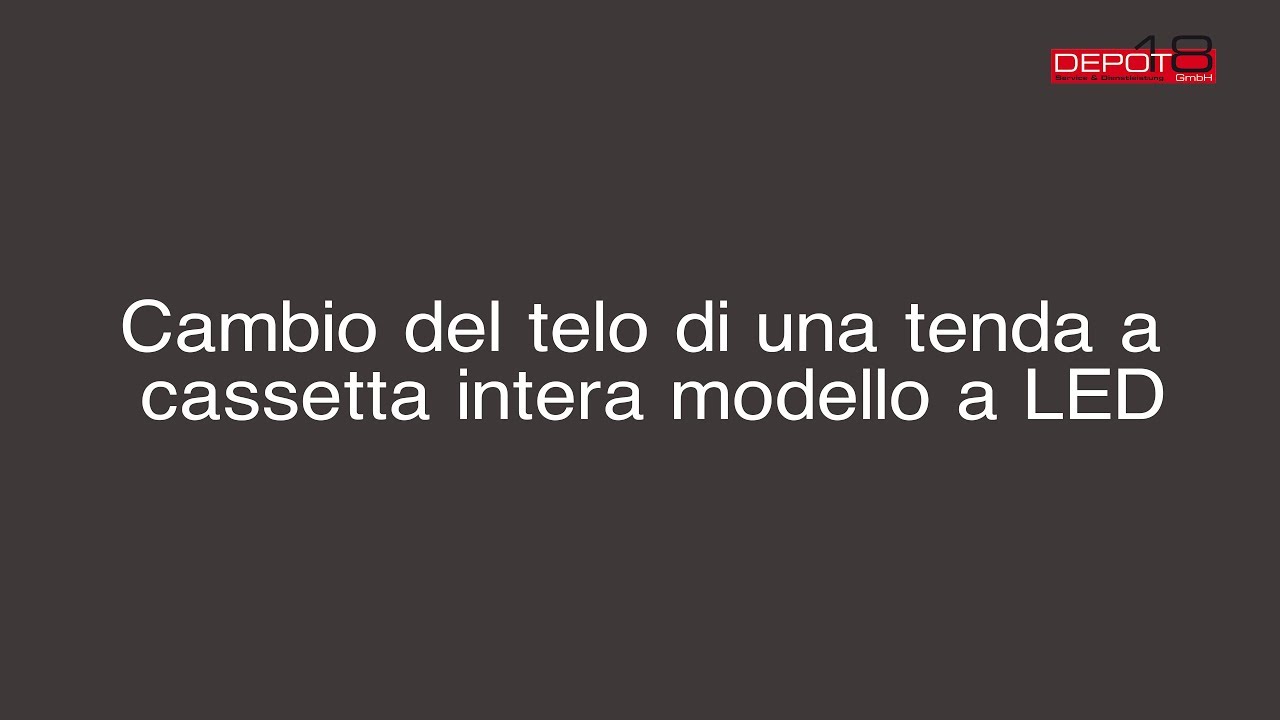 Cambio del telo di una tenda a cassetta intera modello a LED