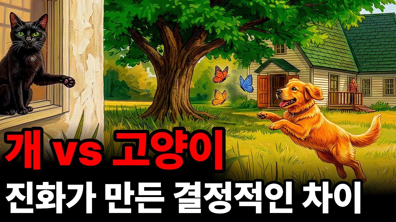 개와 고양이는 왜 이렇게 다를까? 진화의 숨겨진 이유