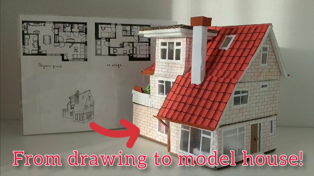 How to make a model house using Foam Board, step by step