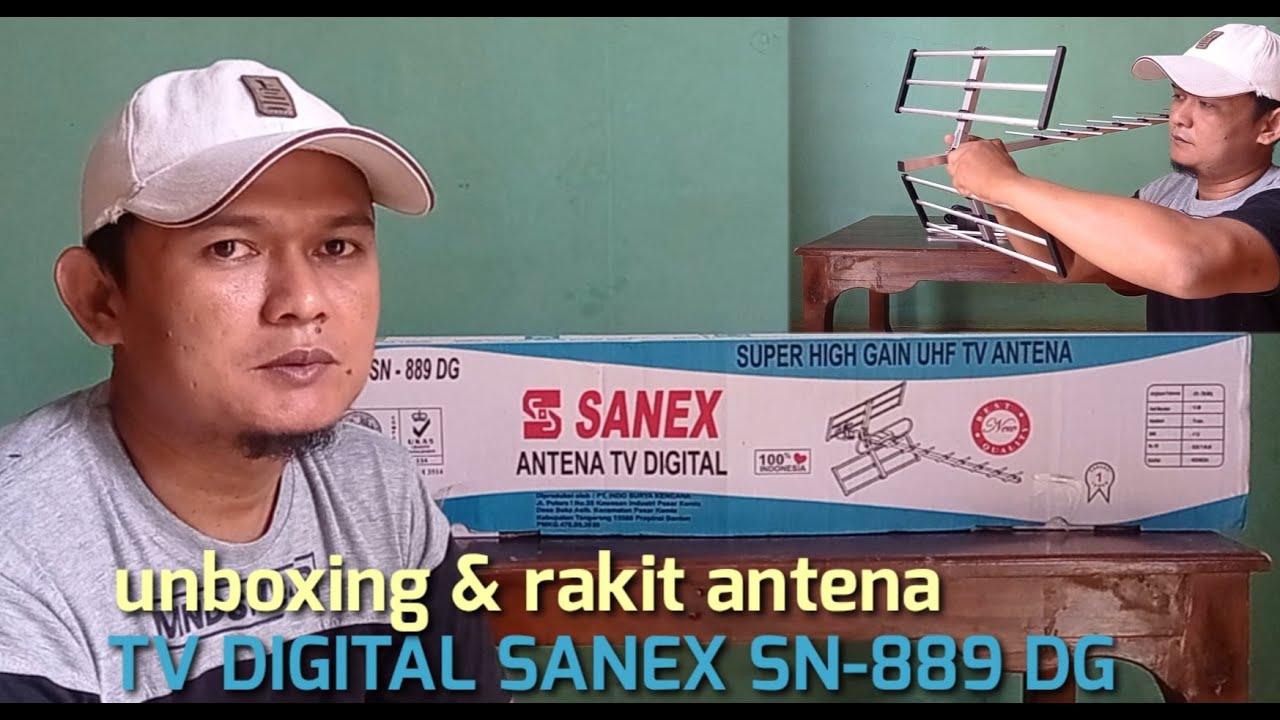 unboxing dan cara rakit antena tv digital sanex SN-889DG #tvdigital #antena #sanexSN889DG