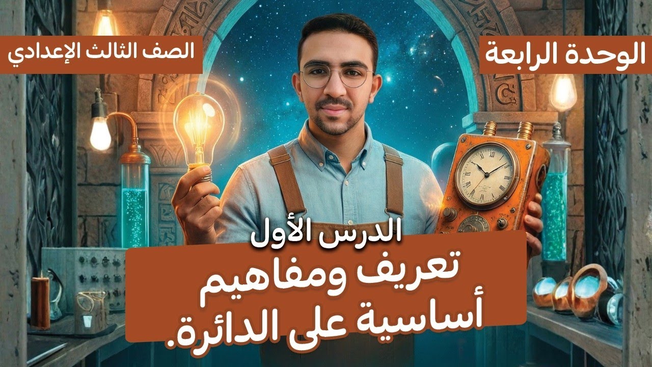 ٣ع ت٢ ـ الدرس الاول الوحده ١ _ هندسه _ تعاريف ومفاهبم أساسيه على الدائره _ المهندس سلطان 