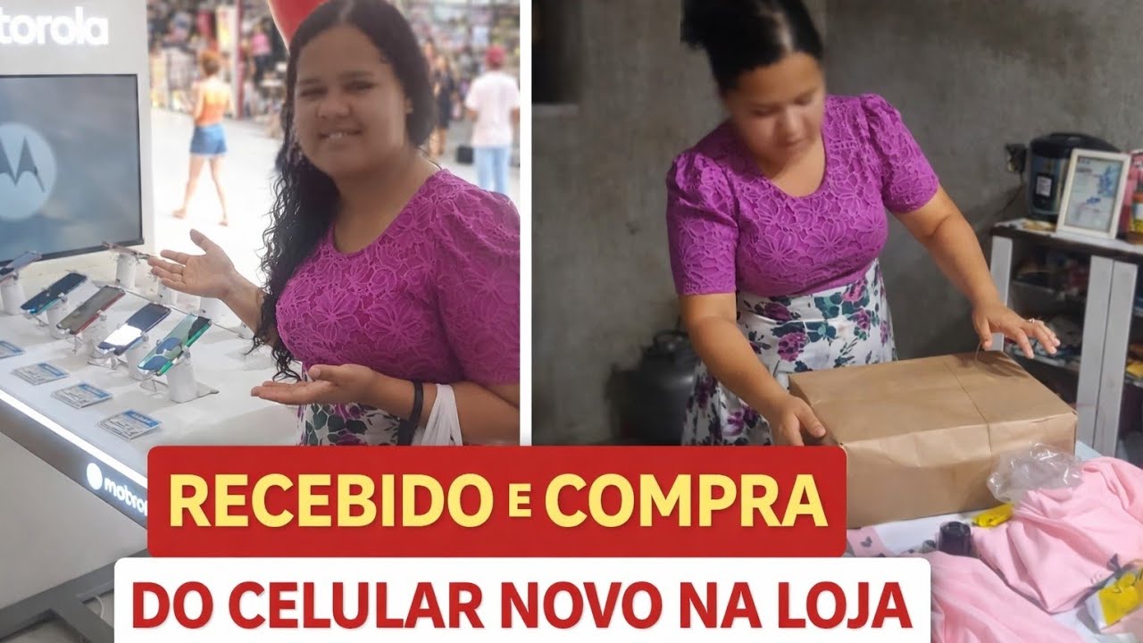 UM SONHO🥹FUI NA LOJA COMPRAR UM CELULAR NOVO+ CHEGOU 2 RECEBIDOS DAS ESCRITA INSCRITAS PRA CASA NOVA