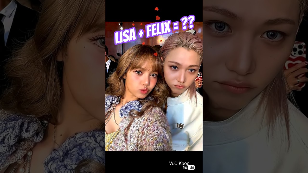 When Lisa sees her bestie 🥰 #lisa #felix #blackpink #straykids #shorts
