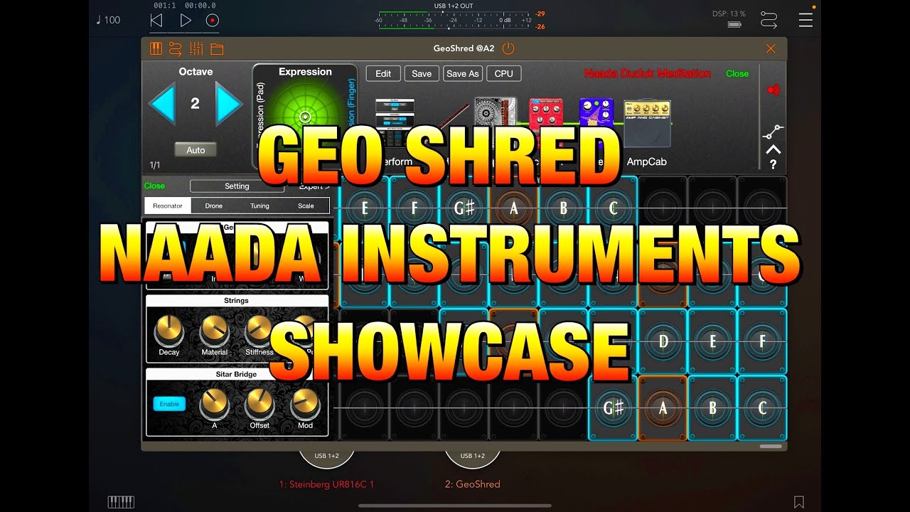 GEO Shred Pro - Naada Instruments Showcase - All Instruments Played - Demo for the iPad