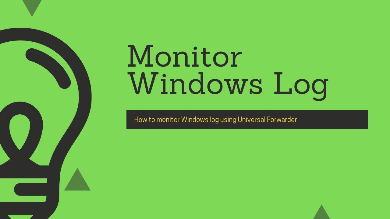 Как отслеживать журнал Windows с помощью Universal Forwarder