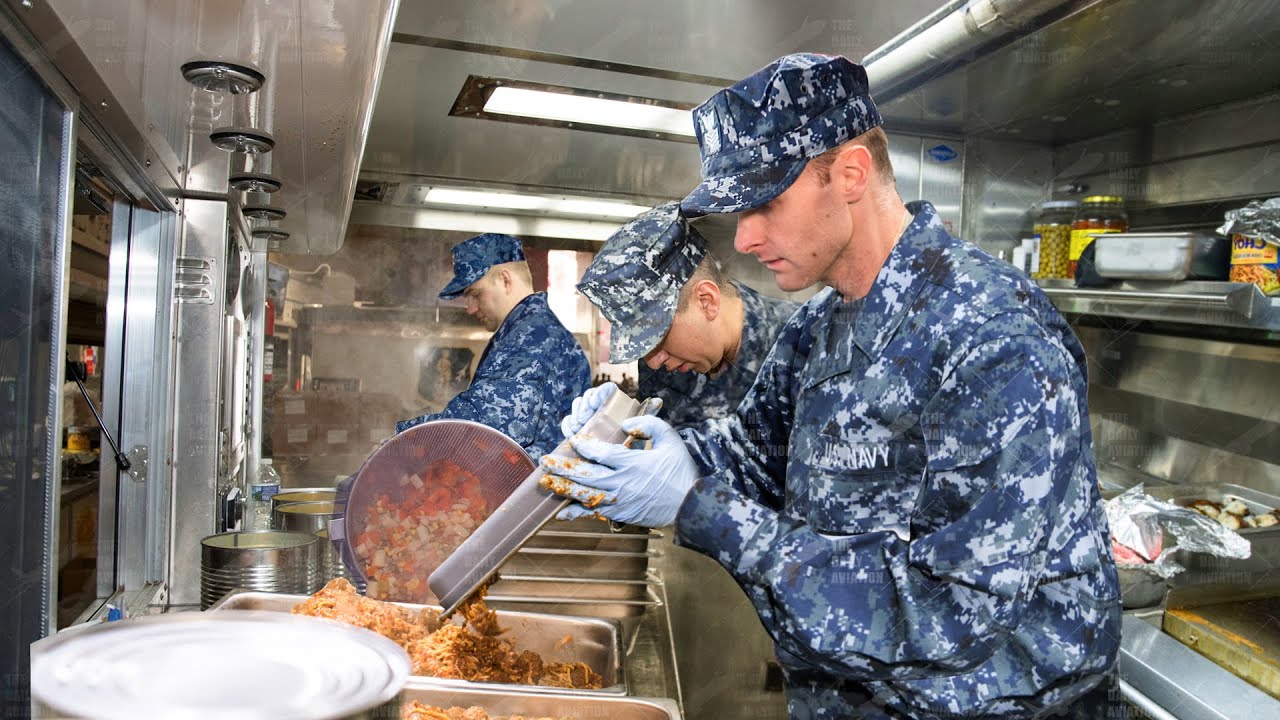 US Navy Best Chefs Cooking Fresh Meals Inside Submarines Deep Underwater