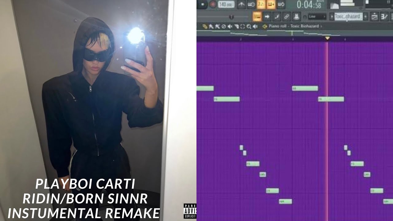 Playboi Carti- Ridin/Born Sinner instrumental remake +FLP