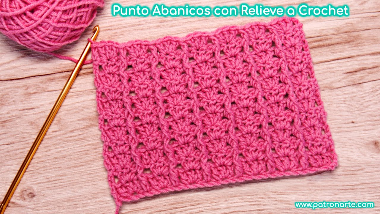 Punto para Mantas y Cobijas Muy Fácil y Rápido a Crochet con Relieve Paso a Paso