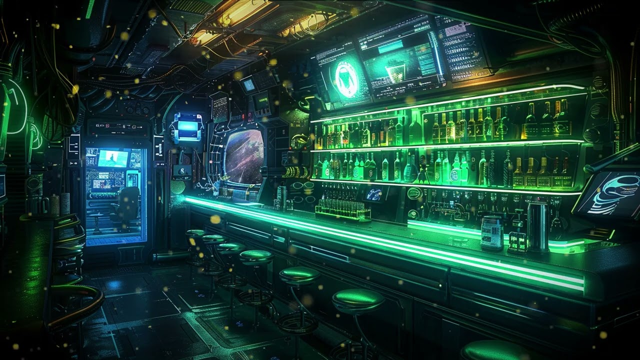 Neon Space Bar Ambience &ndash; Sci-Fi Cosmic Sounds for Deep Sleep & Insomnia Relief