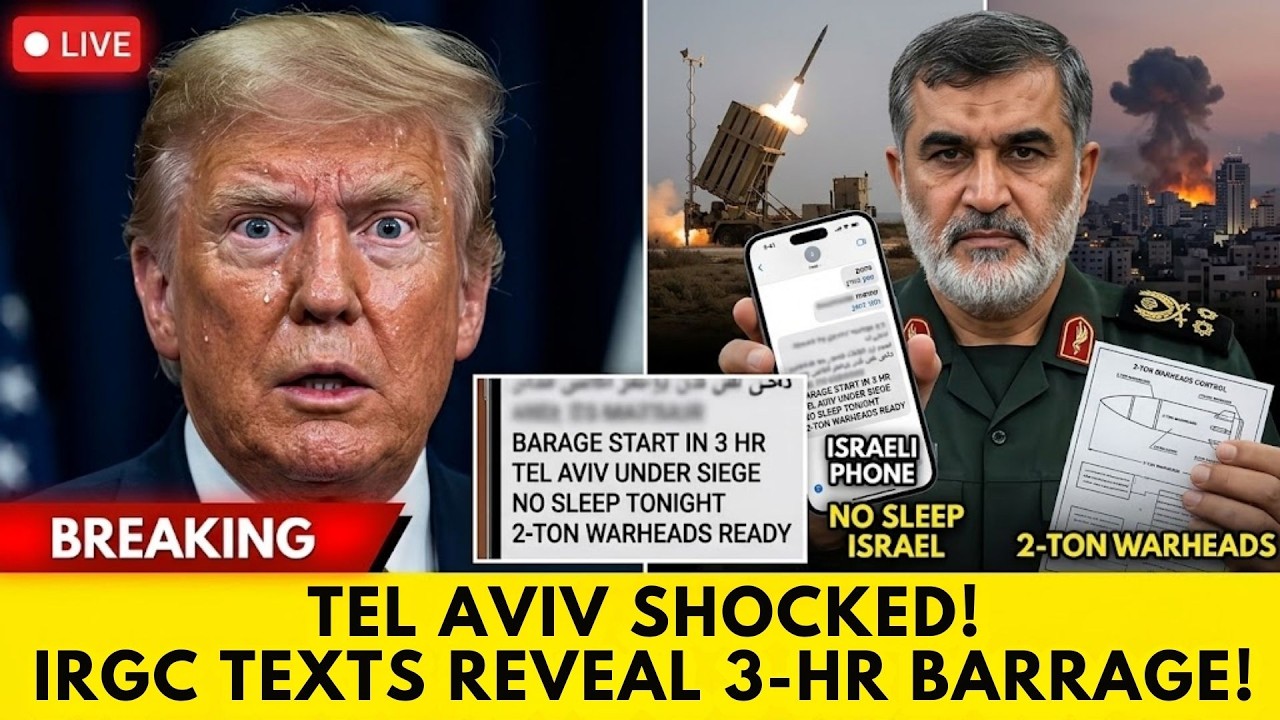 BREAKING: Iran 2-TON Warheads HIT Israel — IRGC Texts Civilians, 3 Hours Shelter, Trump FAILS!!