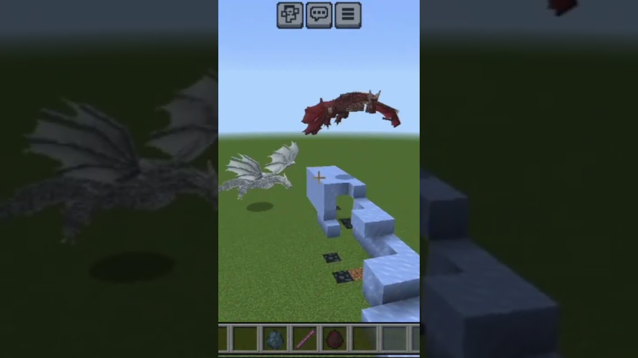 Ice Dragon VS Fire Dragon #minecraft #minecraftshorts #shorts