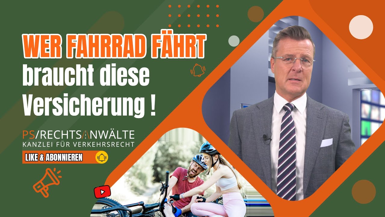 Wer Fahrrad fährt, braucht diese Versicherung !