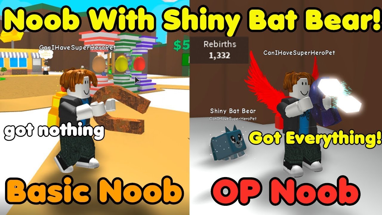 Noob With 1 Shiny Bat Bear! Best Pet In The Game! Got Everything! 1k Rebirth! - Magnet Simulator
