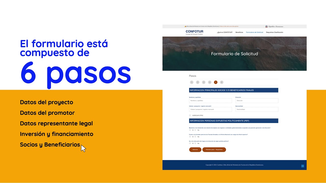 Paso a Paso Formulario Confotur