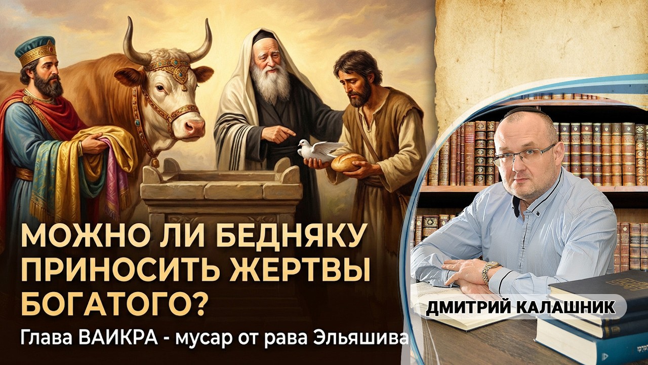 Можно ли бедняку приносить жертвы богатого? Мусар от рава Эльяшива. Недельная глава Ваикра