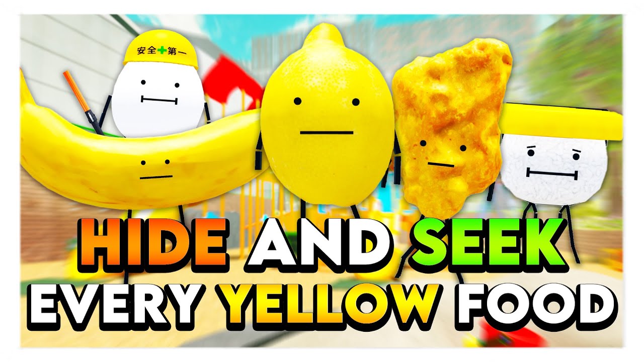 Roblox SECRET STAYCATION HIDE & SEEK WITH EVERY YELLOW FOOD! 🍌