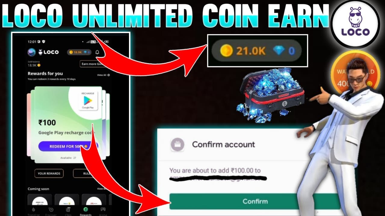 Loco se coin Radeem kaise kre | Loco unlimited coin trick, loco app unlimited refer trick