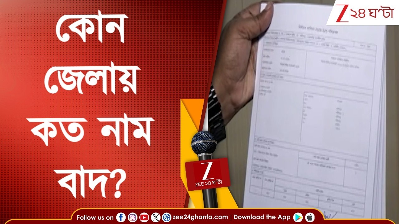 SIR in Bengal | এসআইরের রেজাল্ট আউট, কোন জেলায় কত নাম বাদ? | Zee 24 Ghanta | Voter List News