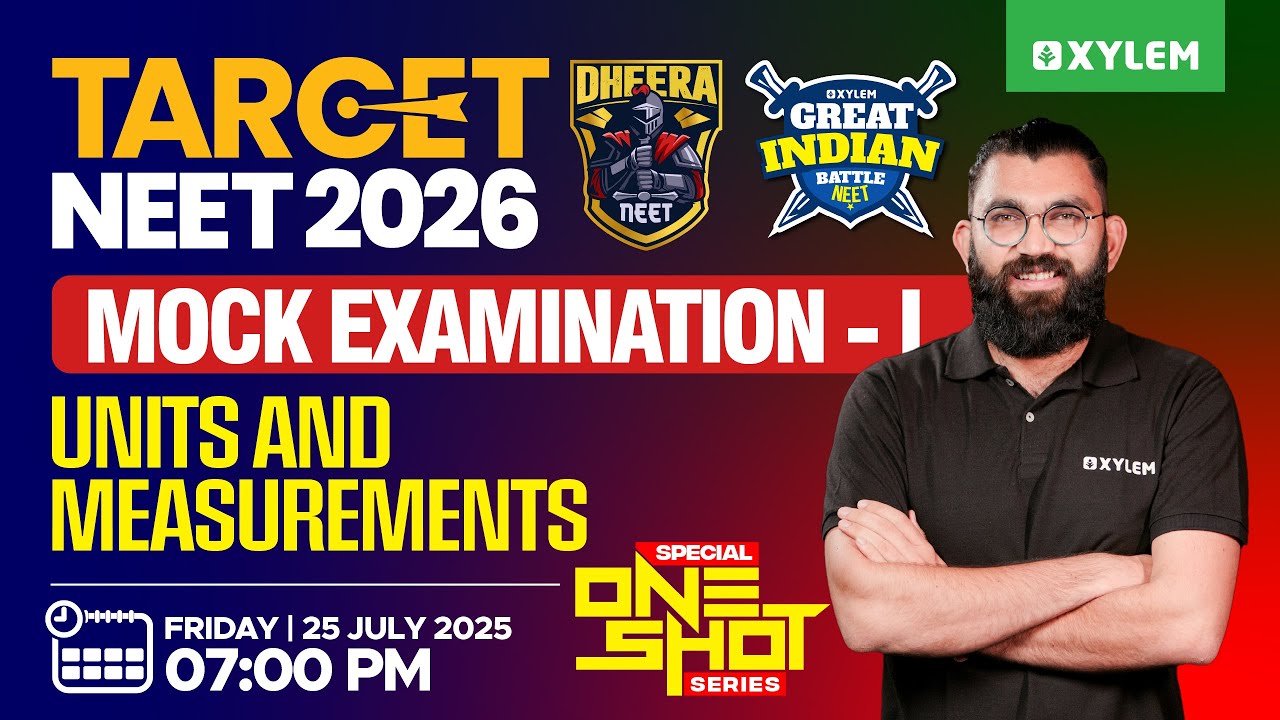 Target NEET 2026 - GIB: NEET Mock Examination - I | Special One Shot Series - Units & Measurements