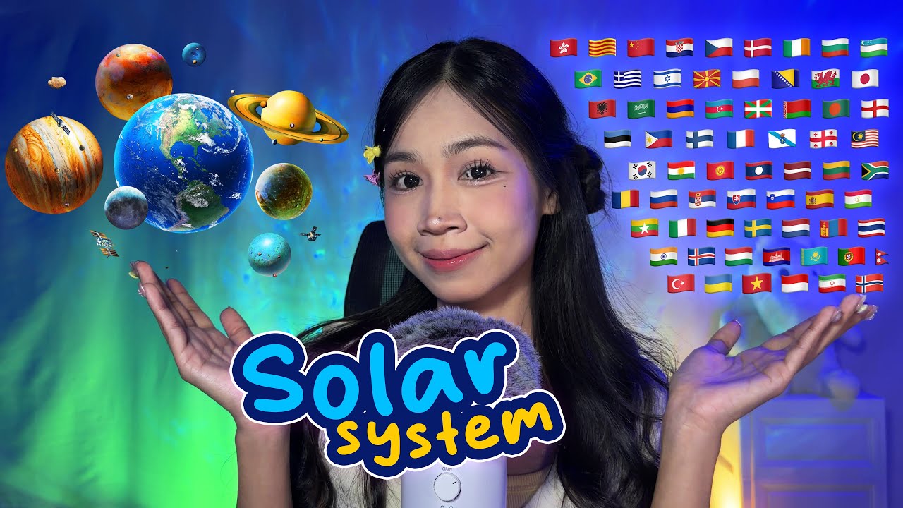 ASMR Solar System 🪐 in 68 Different Languages | Sleep in Space 🌍💫✨