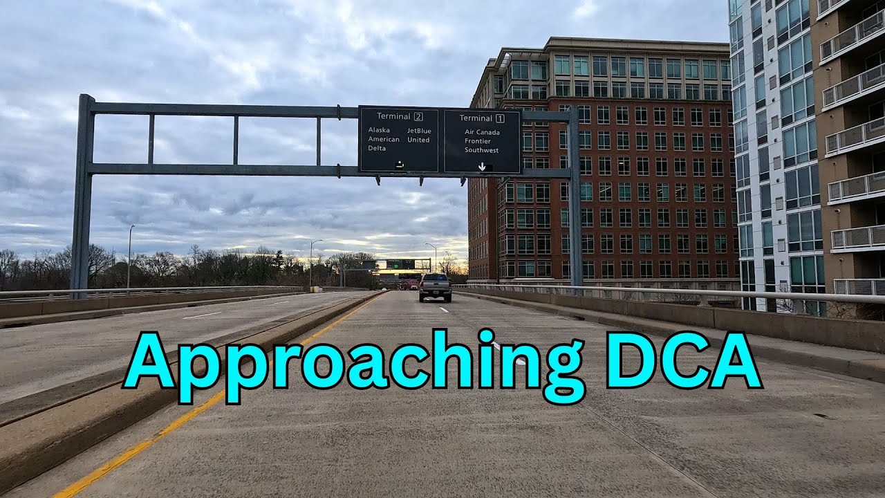 I-66 Drive to Washington National Airport (DCA) 🚗 | Northern Virginia | 4K GoPro