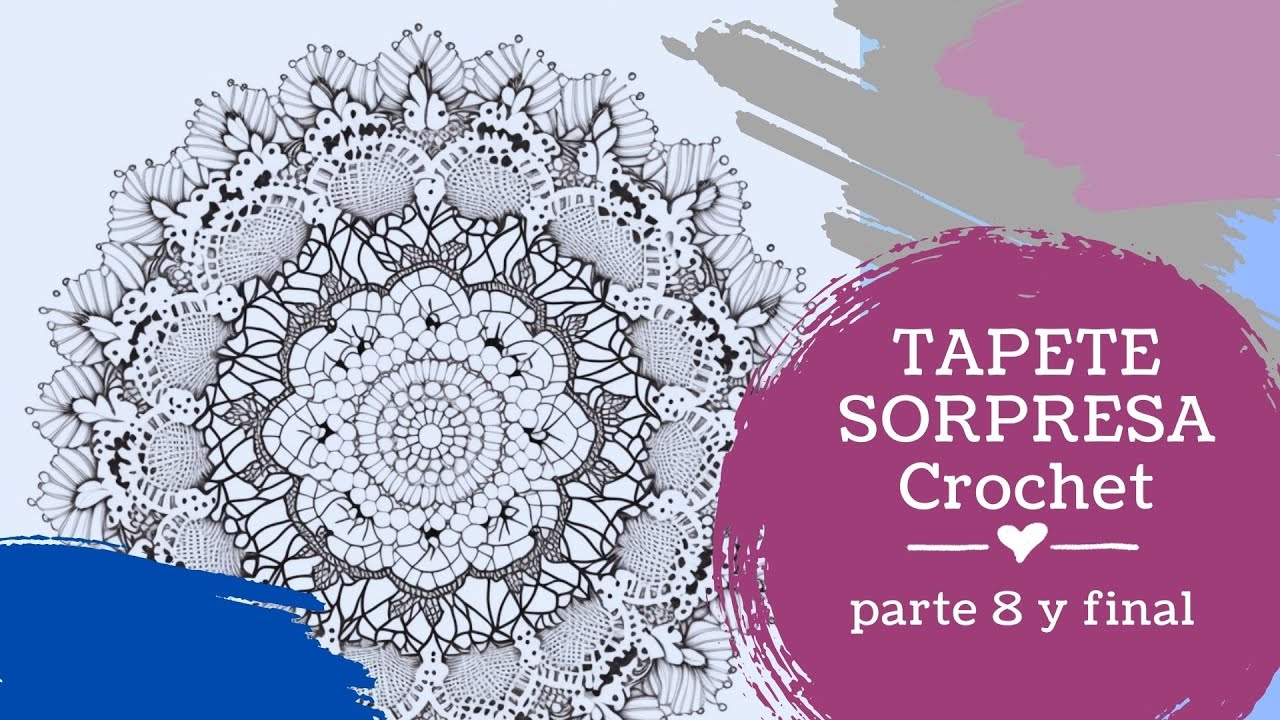 ¡FINAL del TAPETE Sorpresa a Crochet! Vueltas 35 a 38 - Termina tu Proyecto Paso a Paso (DIESTRO)