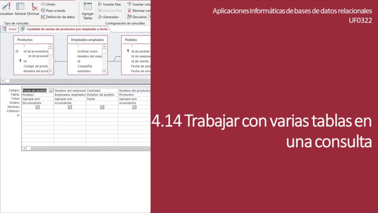 4.14 Trabajar con varias tablas en una consulta