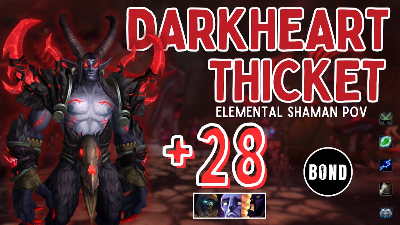 Darkheart Thicket +28 - Tyrannical/Afflicted/Bolstering - Elemental Shaman POV