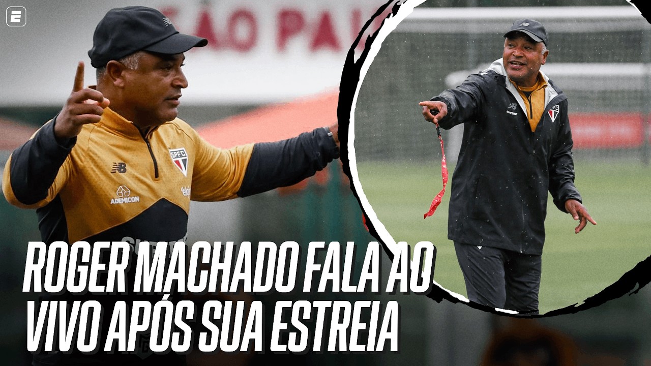 SÃO PAULO 2x0 CHAPECOENSE: ROGER MACHADO FALA AO VIVO APÓS A PARTIDA DO BRASILEIRÃO