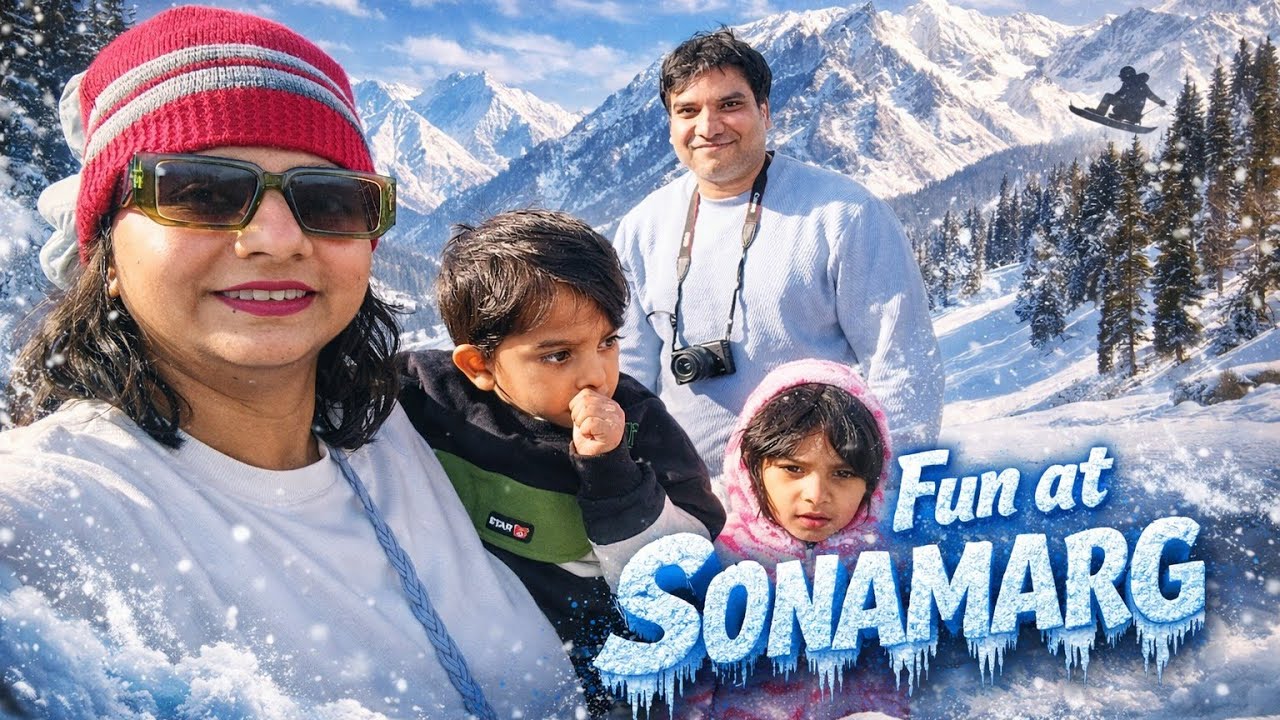 Fun at Sonamarg ❄️ Snow Paradise of Kashmir | Family Trip, Snowfall & Amazing Views 