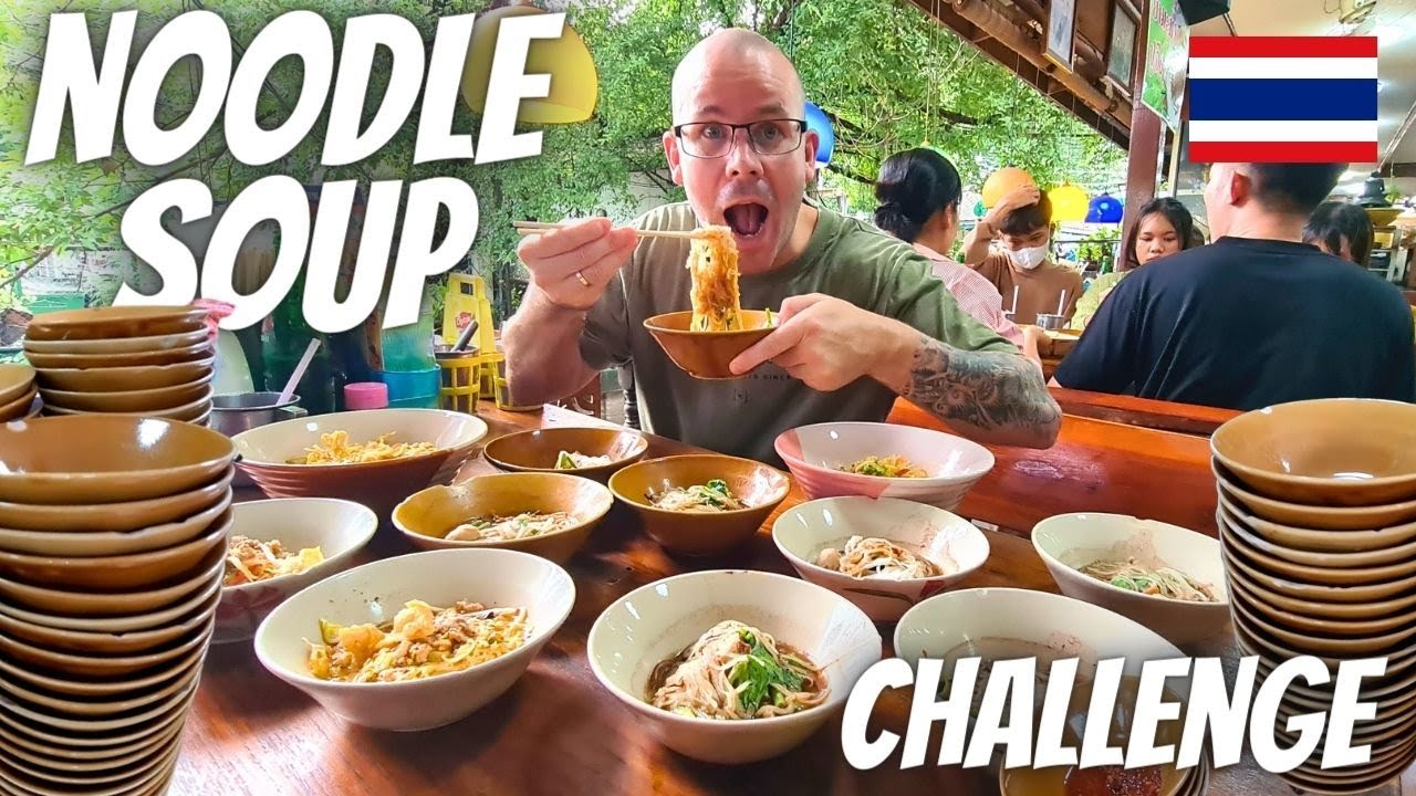 Bangkok NOODLE SOUP CHALLENGE 🇹🇭 Great food in Bangkok Thailand
