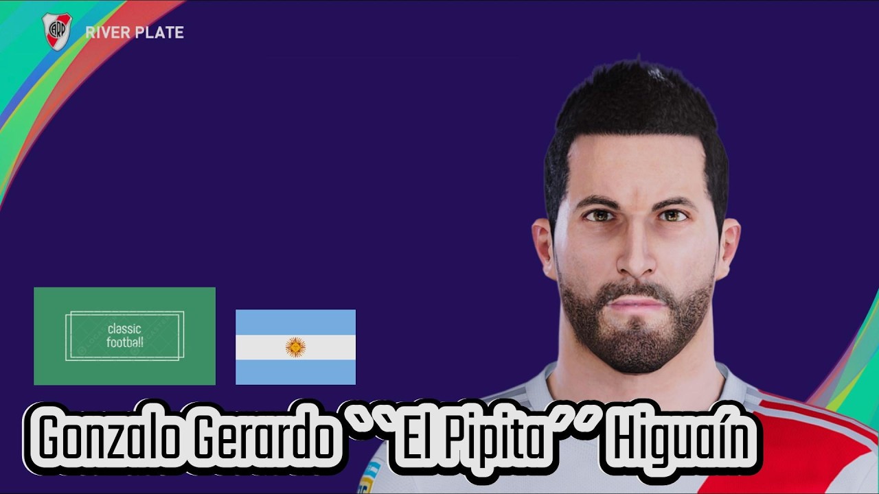 Gonzalo Gerardo ``El Pipita´´ Higuaín - PES Clasico (Face, Body& Stats)