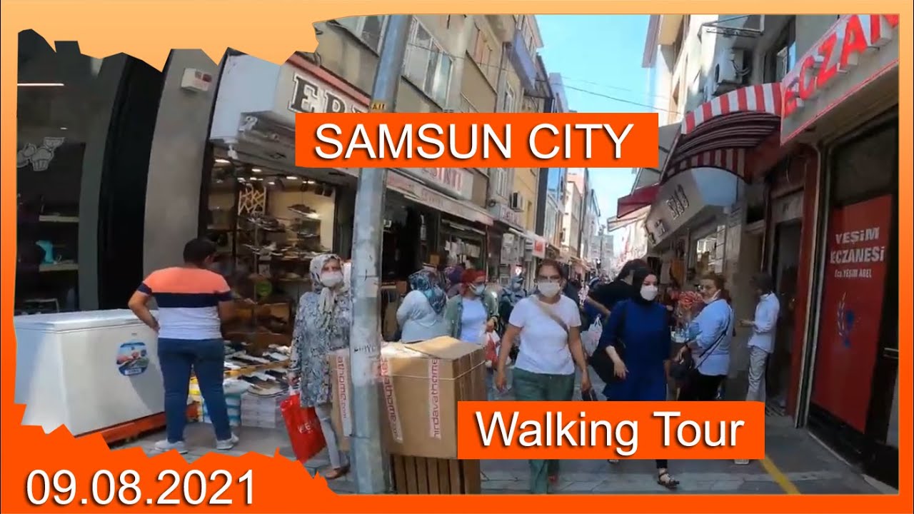 SAMSUN | Centrum | TURKEY -Samsun City Walking Tour  | Zentrum | 4K UHD 60fps