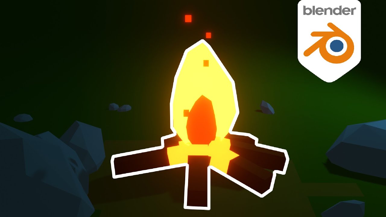 Lowpoly Fire Animation in Blender