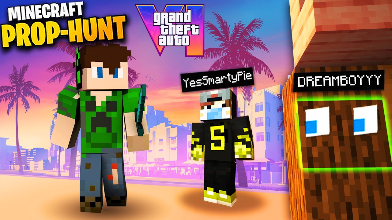 Funniest Himlands Prop Hunt on GTA 5 Map ft.@YesSmartyPie @DREAMBOYYT (Minecraft Hide & Seek)