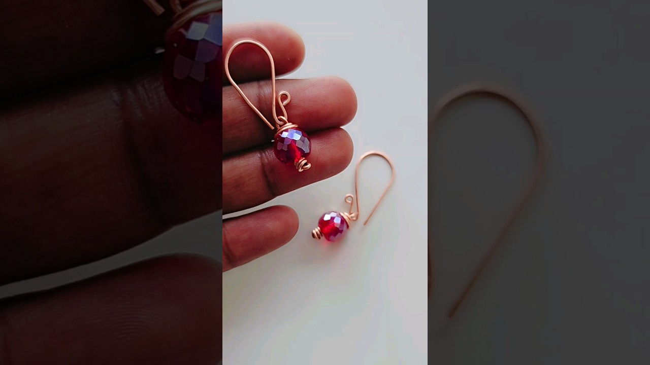 Hope you enjoy this simple ear wire hooks tutorial #regaliabyreyney #wirewrappedjewelry #diy