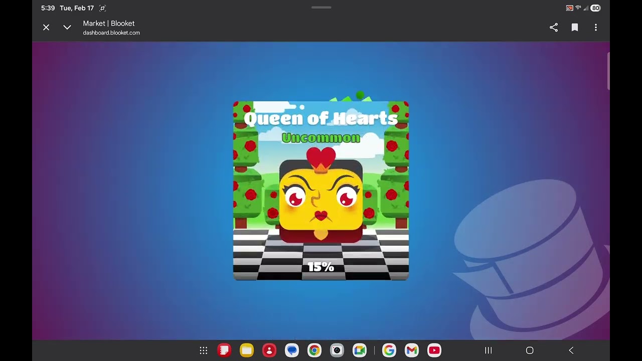 Finishing the Wonderland pack in Blooket! 