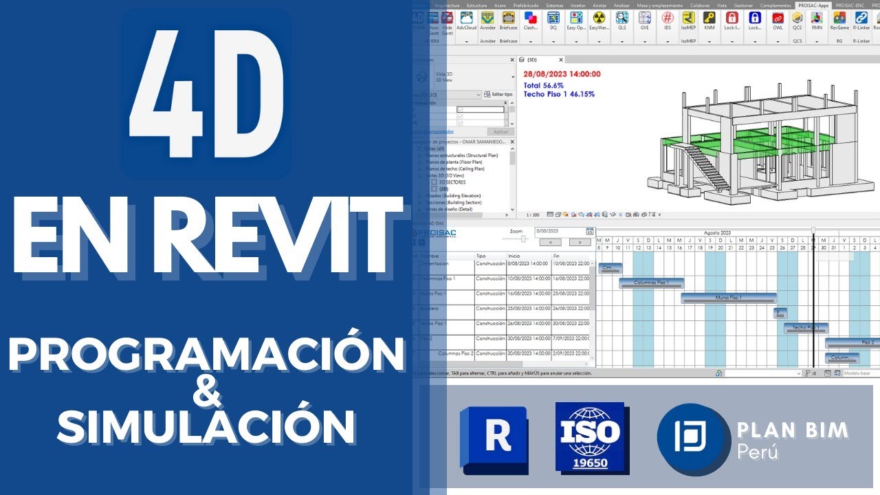 4D BIM - Planning - Simulacion Gantt - Revit API Addins C#